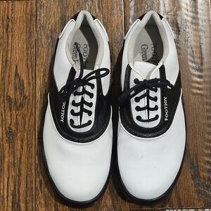 FootJoy GreenJoys Women's Soft Spike White Black Golf Shoes 48419 Size 7M